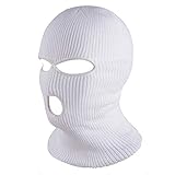 FANELIK 3-Hole Knitted Full Face Cover Ski Mask, Winter Balaclava Warm Knit Full Face Mask for...