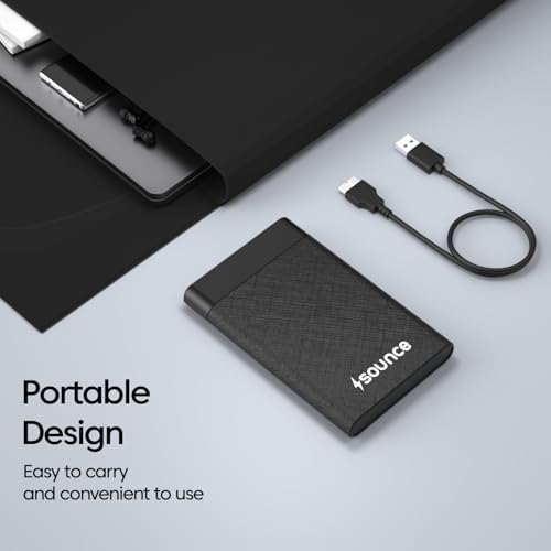 Sounce 2.5 Inch SATA USB 3.0 HDD / SSD Portable External Hard Disk Enclosure 7 MM and 9.5 MM Tool Free , Supports UASP Max Upto 6TB (Black) - Image 6