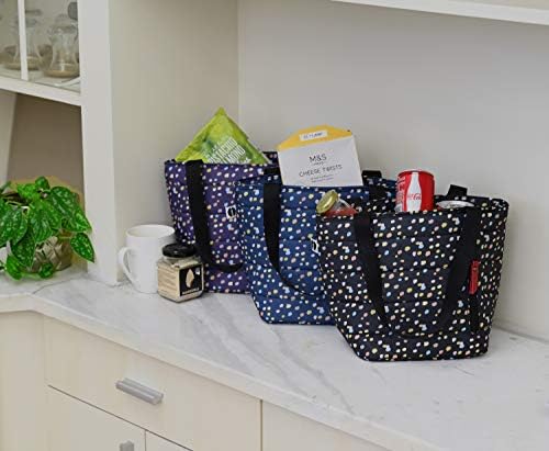 ITAVL Insulated Lunch Bag for Adults/Women/Kids, Portable Soft Cooler Bag,Reusable Lunch Tote Bag for Work/School/Picnic, 8 Cans (Black)