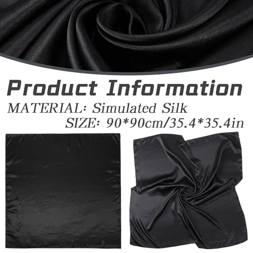 Zebra Stripes Silk Square Scarf - Large Pure Color Bandanas for Women Hair Wrap Sleeping3