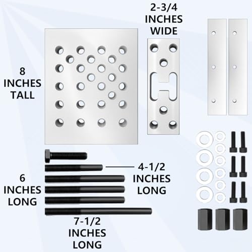 ZKTOOL Universal Drill Press Support Block Plate Tool Set Kit For Bearing and Bushing Repair, Disassembly and Installation, Can Withstand 30 Tonnen of Pressure