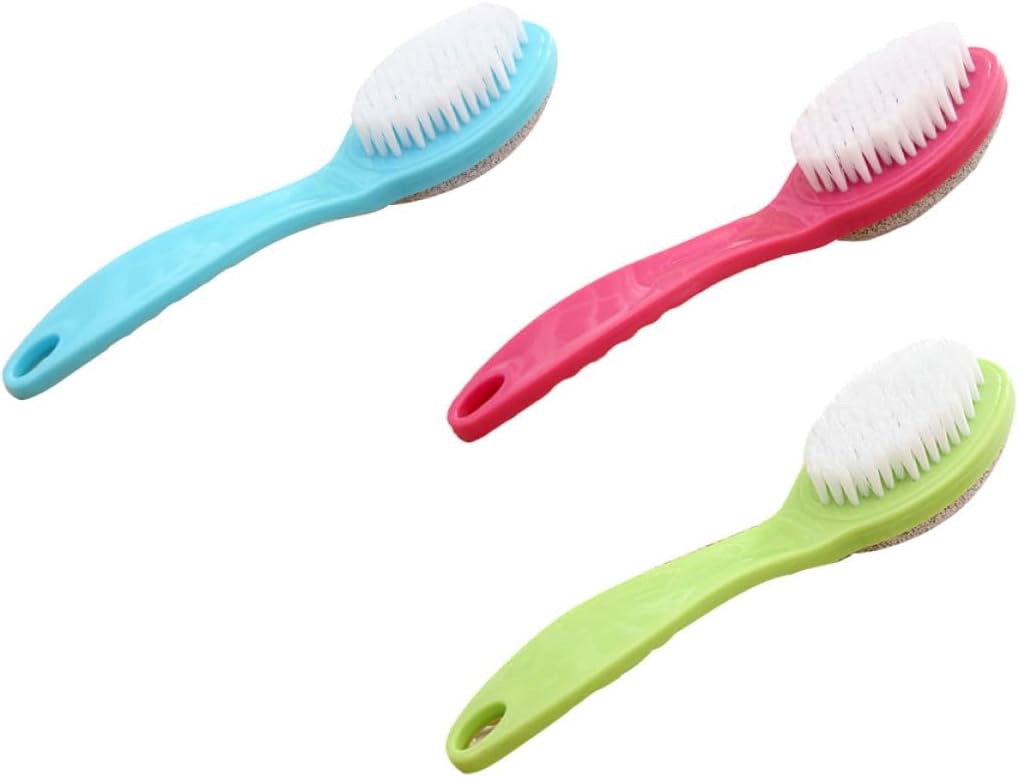 COLLBATH 3pcs Multifunctional Foot Scrubing Tool Dual-Sided Natural Pumice Stone Feet Files Dead Skin Remover Pedicure Scrubber for Dry Cracked Skin