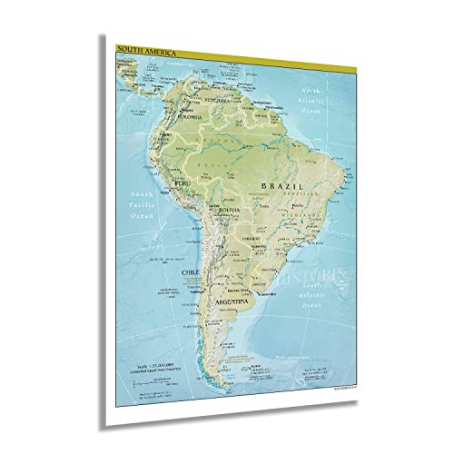Historix 2021 South America Map Poster - 18X24 Inch South America Wall Art - Wall Map Of South America Poster - Latin America Map Poster #TOP4