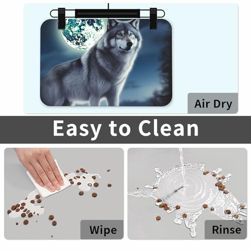 Tapis de nourriture pour chien absorbant en caoutchouc 40x61cm - 6