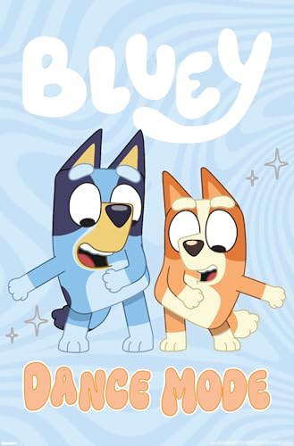 Bluey (2018) - Bluey and Bingo Dance Mode Wall Poster 34L x 22.4W Unframed Version