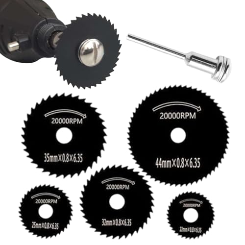Cuchillas de sierra circular Juego de 6 hojas de giratorias para madera y metal