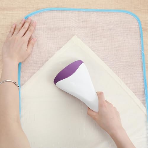 Image of 2 Pcs Pressing Cloth For Ironing Mat Ironing Cloth To Protect Clothes Scorch Saving Mesh Board Cover Pad High Temp Protective Pressing Pads Iron Insulation Net Fabric For Protect Fabrics(Blue,Pink)