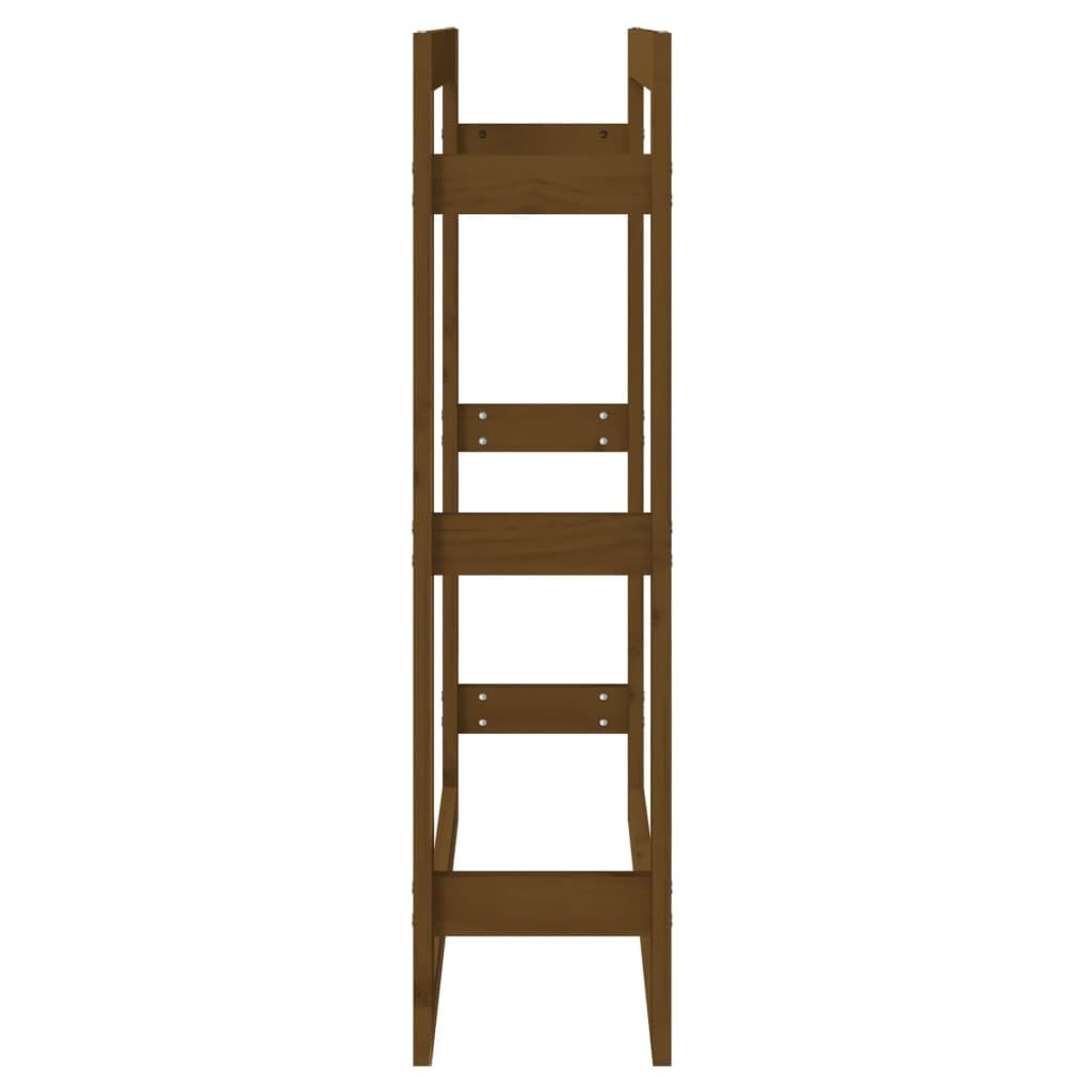 Generico Portalegna Marrone Ambra 80x25x100cm in Legno Massello di Pino