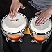 Bongo Drums 6.5” and 7.5”, Birch Percussion Instrument Bongos for Adults Beginners,Buffalo Hand Drum with Carry Bag and Tuning Wrench for Education and Practice.