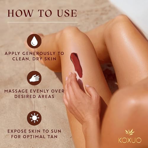 Image of Carotene Tanning Gel for Deep Natural Tan - Tanning Accelerator with Coconut Oil, Carrot Extract & Vitamin E - Bronzing Body Moisturizer for Indoor & Outdoor Use 100g