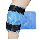 REVIX Knee Ice Pack Wrap with Adjustable Cold Compress Therapy for for Joint Pain, Knee Surgery, Arthritis, Meniscus Tear, ACL, Sprains & Swelling Blue