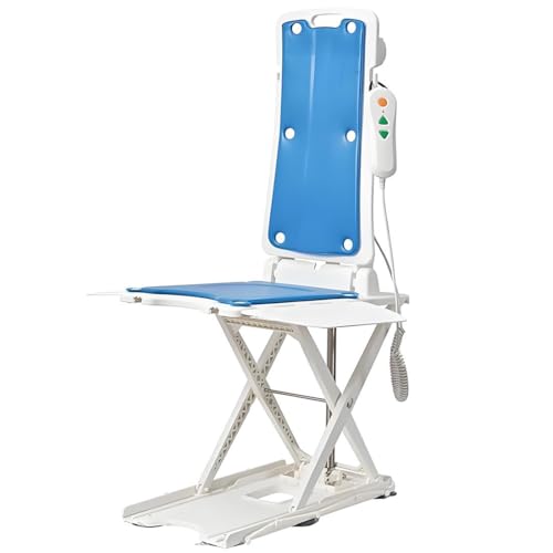 QuinteZhenTially Sedia Sollevabile Reclinabile Leggera Vasca Bagno,Sollevatore Vasca Bagno,Sollevatore Elettrico Sedia Rotelle,Facile Pulire,capacità Carico 145 kg,per Anziani & Persone B
