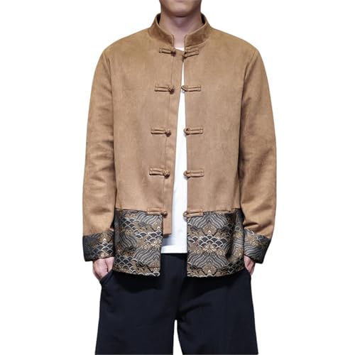 Veste vintage pour homme style chinois contre le froid coton