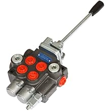 Hydraulic Directional Double Acting Control Valve, 2 Spool 11GPM BSPP Ports Hydraulic Directional Control Valve 3600 PSI Adjustable Relief Lever Handle Fit for Tractors Loaders Etc