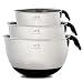 Stainless Steel Mixing Bowls for Kitchen, Cooking and Baking. 1QT, 2.5QT, 4.5QT, Black Handle & Spout, Free Ebook