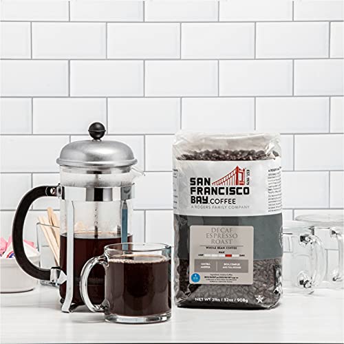 San Francisco Bay Whole Bean Coffee - Decaf Espresso Roast (2Lb Bag), Dark Roast #TOP3