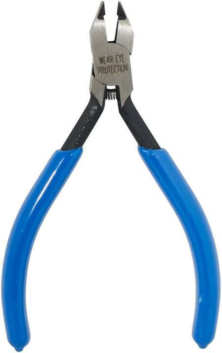 Klein Tools D230-4C Pliers, Made in USA, Midget Diagonal Cutting Electronics Pliers with Semi-Flush Design to Cut Nickel Ribbon Wire, 4-Inch