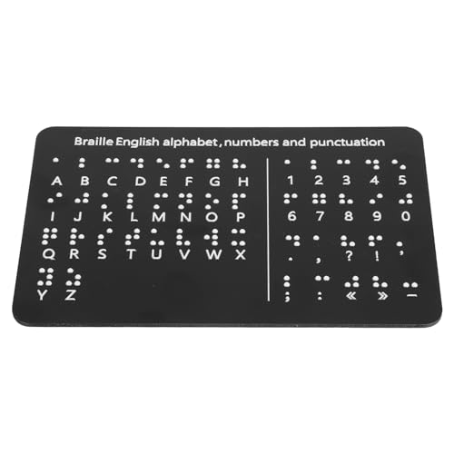 Alphabet-Buchstabe in Brailleschrift mit Reliefpunkten, Montessori Pädagogisches Werkzeug für blinde Kinder und Unterricht, Schwarz