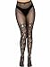 Leg Avenue Womens Floral Vine Fishnet Tights, O/S, Black