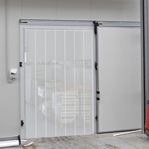 Cortina de tiras evita pérdida de frío en congeladores comerciales EXCEART de PVC flexible 7