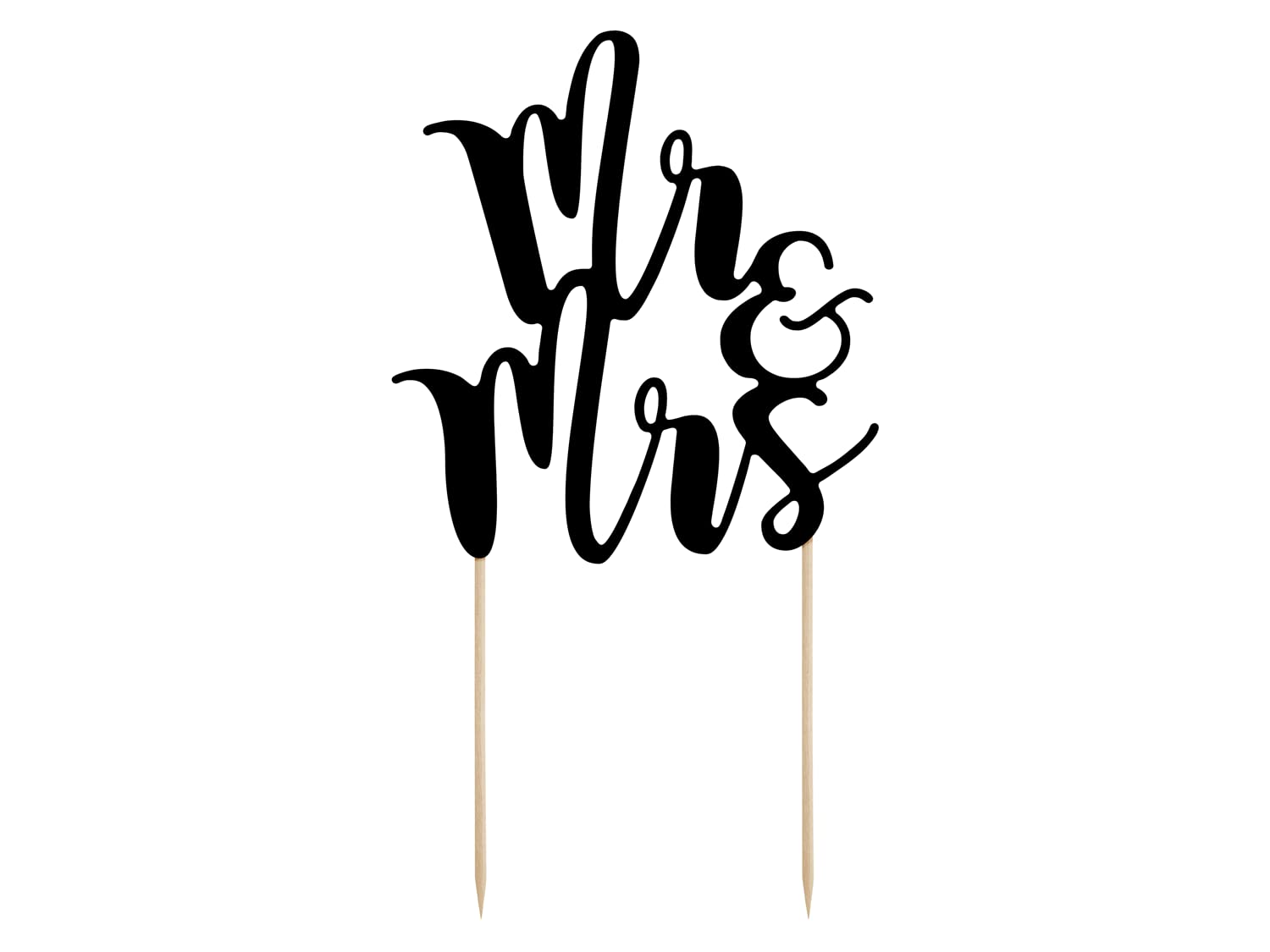 Cake Topper Mr & Mrs 25,5 cm x 1 Stück Tortendeko Kuchendeko Tortenstecker Tortenfigur Hochzeit schwarz