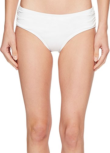 Bas de bikini blanc Michael Kors drapé à effet sculptant et confort total S
