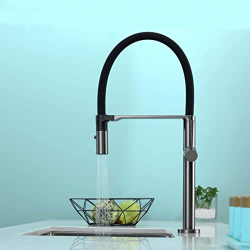 Robinet de cuisine noir douchette haute qualité design - 6