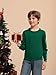 Haloumoning Boys Striped Long Sleeve Sweater Kids Fashion Crewneck Knit Pullover Fall Clothes 5-14Y Green