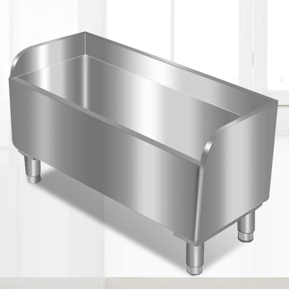 304 Stainless Steel Floor Mop Sink - Commercial Mop Sink Wash Station Tubs Utility Sink for Restaurant, Garages - Clog-Free Draining - with Adjustable Leveling Feet(45x41x60cm)