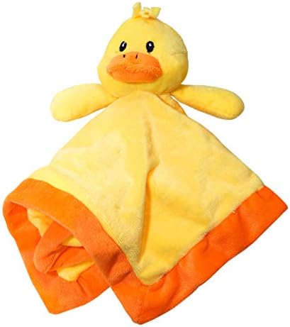Lovey Security Blanket 12 inch Square Stuffed Animal Baby Blankie for Girls or Boys (Duck) by Baberoo