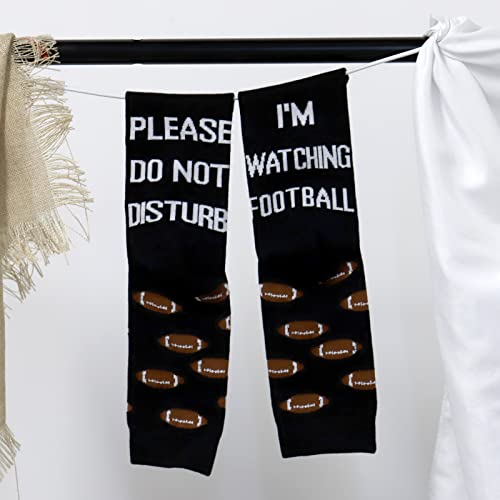 Zjxhpo Football Crew Socks Please Do Not Disture I'M Watching Football Novelty Socks For Football Lover Player Coach Team  thumb #7