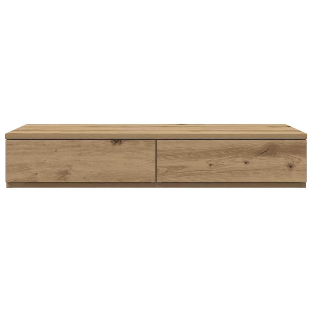 vidaXL Cassetti per Letto Rovere Artigianale 80 x 36,5 x 16,5 cm, Mobili per la Camera minimalisti, unità Elegante, Soluzione spaziosa, Scatola in Legno Resistente, Design salvaspazio