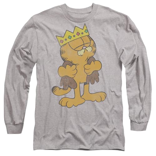 T-Shirt Garfield King Unisexe Manches Longues Gris Sport M