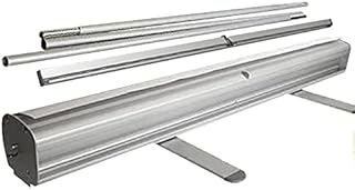 4 Less Co 33x79 Aluminum Retractable Banner Stand Trade Show Roll Up Display Sign, 33x79 inch