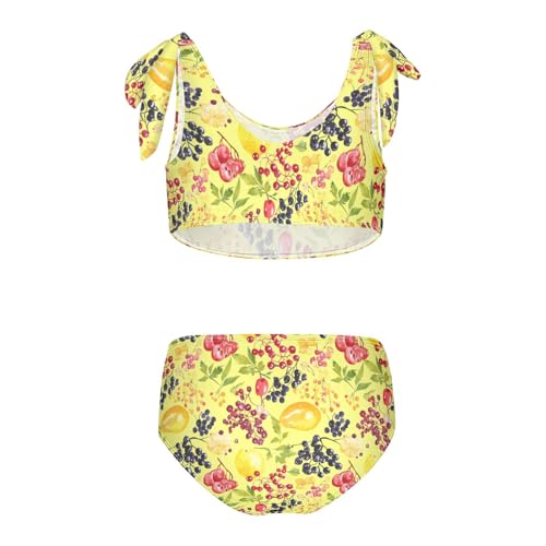 KLL Girls Swimsuit Bikini Set Cute Two Piecing Girls' Swimwear with Adjustable Strap2