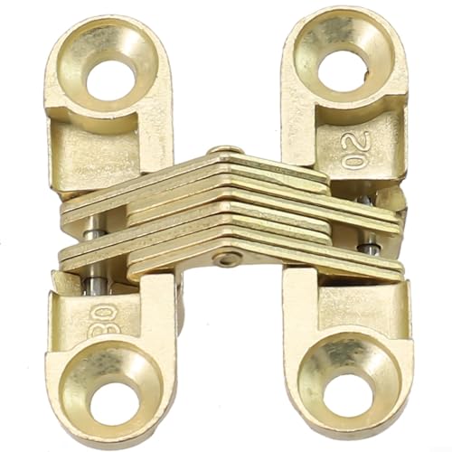 Cerniera invisibile in lega di zinco per applicazioni pieghevoli, cerniera a croce in acciaio inox per impostazioni di fascia alta (13 x 45 mm)