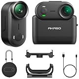 AKASO Keychain3 4K Thumb Action Camera - Tiny Body Camera, Hands-Free POVs, Mount Anywhere, Stabilization, 360 Min Battery Life, 9.8ft Waterproof Portable Vlogging Camera, Pet POV (64GB, Black)