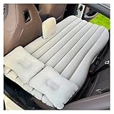 QLASDVUE Car Air Bed Ultra-Soft Flocking Fabric Car Inflatable Bed Air Cushion Portable Travel Fit for Most Small Universal(Gray)