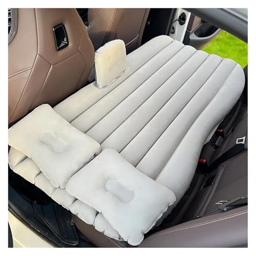 QLASDVUE Car Air Bed Ultra-Soft Flocking Fabric Car Inflatable Bed Air Cushion Portable Travel Fit for Most Small Universal(Gray)