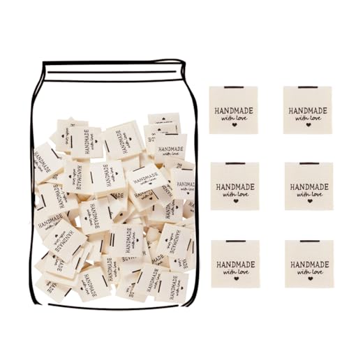 TOGETRUE 100pcs Sewing Labels for Handmade Items, Durable Fabric Woven