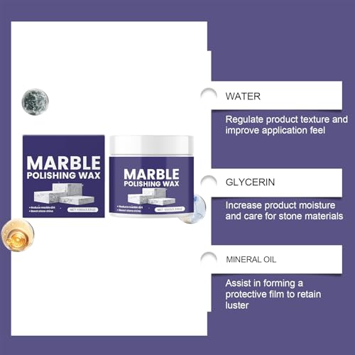 Abrillantador para Pisos y Suelos de Mármol - Quitamanchas de 100g con Restauradora y Renovadora - Abrillantador para Piedras - para Encimeras de Cocina Baño y Cuarzo - imagen 4