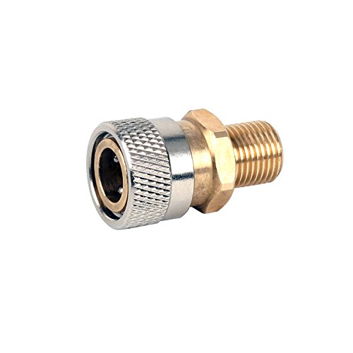 JUFENG Foster Female Quick-Disconnect to 1/8 BSPP Male Adapter Connector, 5000 PSI