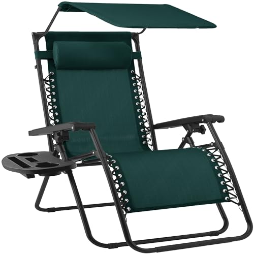 Best Choice Products Oversized Zero Gravity Chair Recliner w/Canopy
