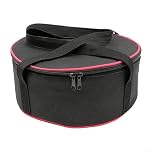 HomeVortex Stackable Camping Tableware Storage Bag for Plates, Bowls & Pots 28 x 28 x 13 cm Oxford Cloth with Sponge Interlayer Dual Straps(1)