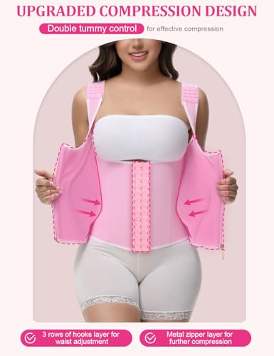Image of SHAPSHE Waist Trainer for Women, Tummy Control Sports Girdle, Workout Body Shaper with Adjustable Shoulder Strap
