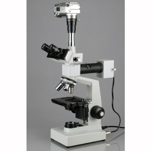 Amscope Me300Tzc-2L-8M Digital Episcopic And Diascopic Trinocular Metallurgical Microscope, Wf10X And Wf25X Eyepieces, 40X-2500X Magnification, Halogen Illumination With Rheostat, Double-Layer Mechanical Stage, Sliding Head, High-Resolution Optics, Includes 8Mp Camera With Reduction Lens And Software #TOP3