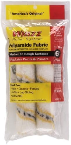 Whizz Polyamide Fabric 1/2 in. x 6 in. W Mini Paint Roller Cover For Semi Smooth to Semi Rough 2 pk