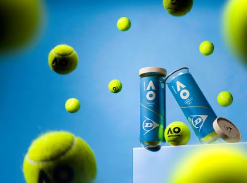 Dunlop Sports Australian Open AO Lot de 24 balles de tennis extra résistantes (72 balles)