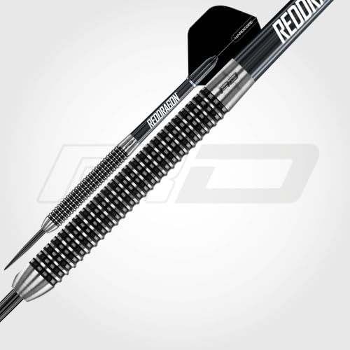 RED DRAGON Pegasus Tungsten Steel Darts Set - 26 Gram - Black Shafts, Black Extra Thick Flights and Case by RED DRAGON - Used condition - Image 5