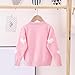 Baby Girls' and Toddler Long Sleeve Knit Button Front Cardigan Cute Heart Long Sleeve Sweater Fuzzy (Red, 4-5 Years)